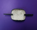 Sealskin Hair Barrette - Beaded