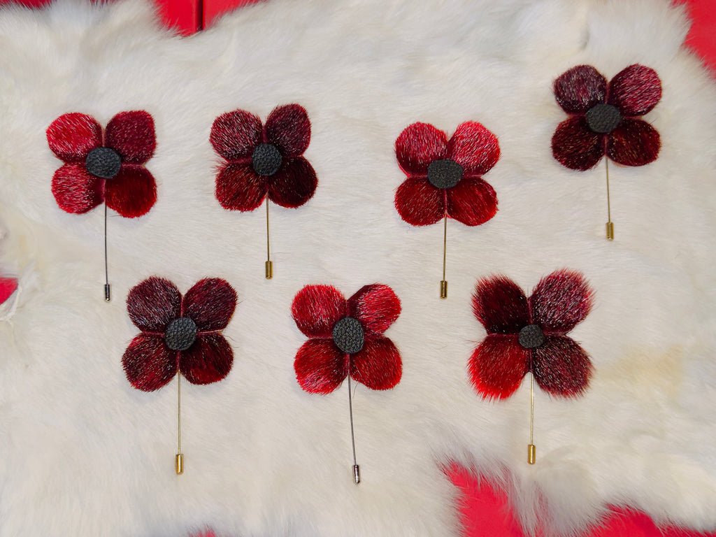 Poppy made with Sealskin