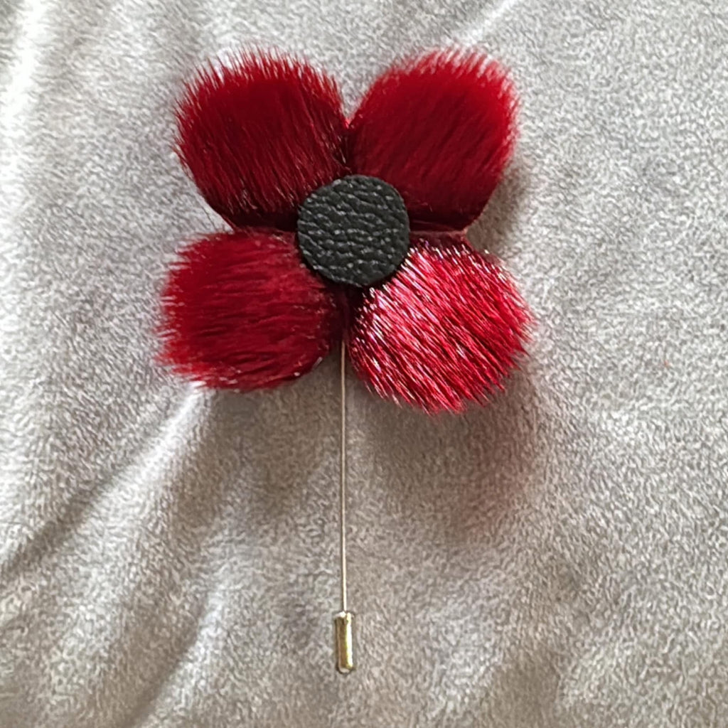 Poppy made with Sealskin